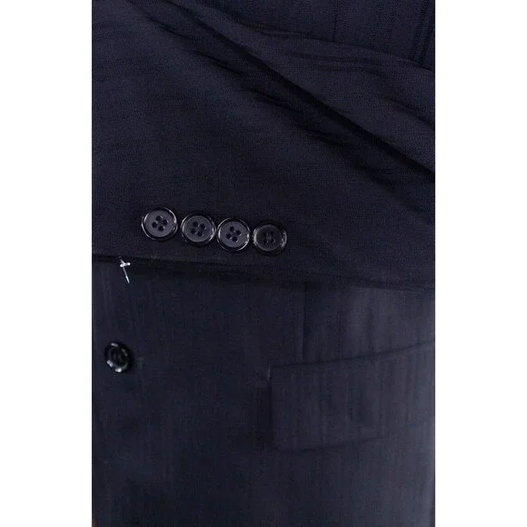Mantoni Super 140s Mens 40s Wool Blue Striped Blazer Jacket 3 button EUC - Picture 8 of 13